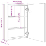 Led-Speilskap Til Bad 50X13X70 Cm