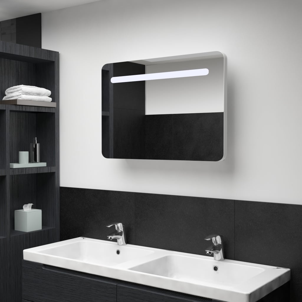 Led-Speilskap Til Bad 80X9,5X55 Cm