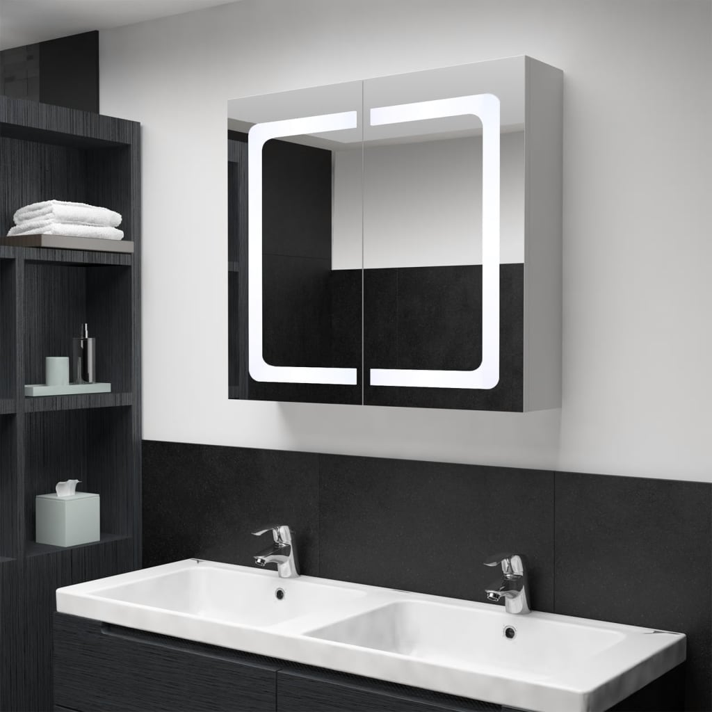 Led-Speilskap Til Bad 80X12,2X68 Cm