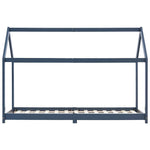 Sengeramme For Barn Heltre Furu Grå 90X200 Cm