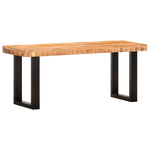 Benk 110 Cm Grov Heltre Mango Og Stål
