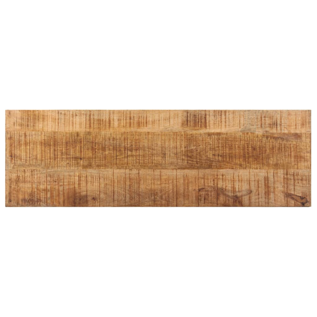 Benk 110 Cm Grov Heltre Mango Og Stål