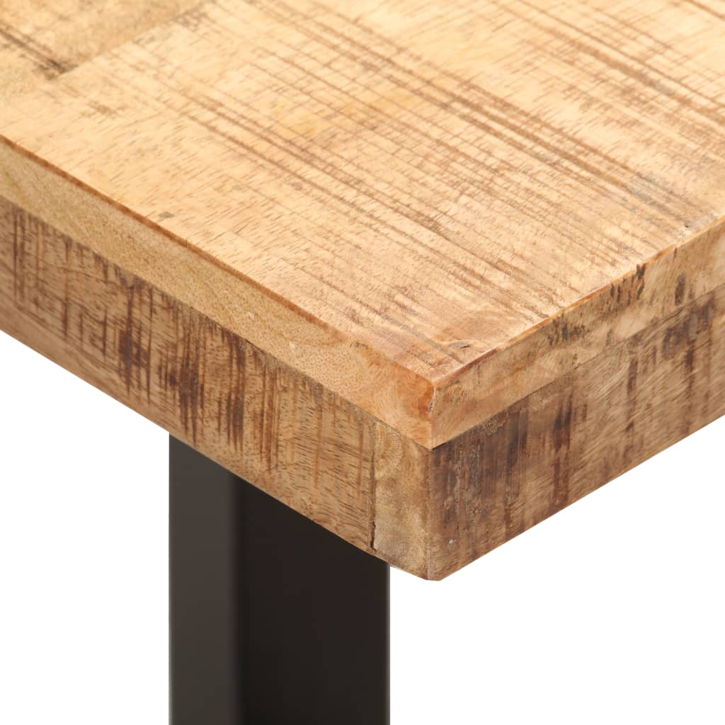 Benk 110 Cm Grov Heltre Mango Og Stål