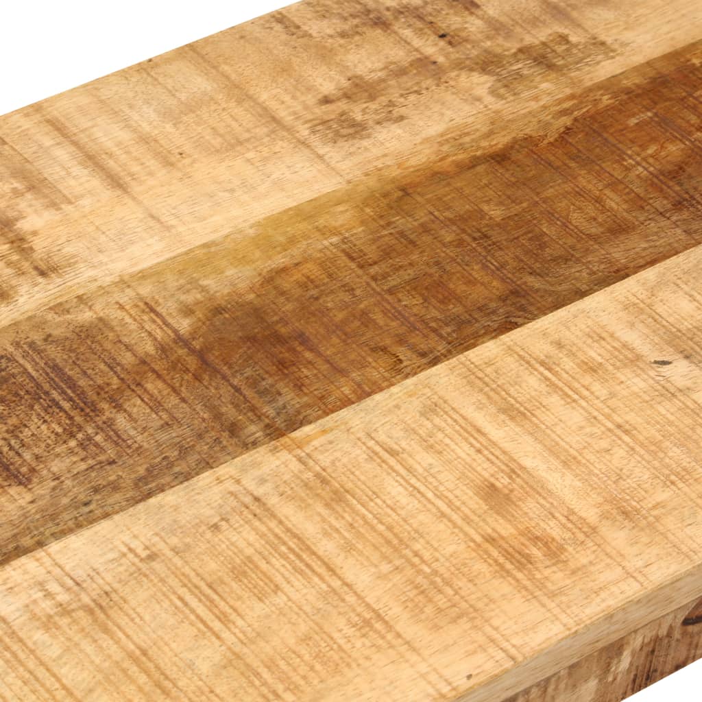 Benk 110 Cm Grov Heltre Mango Og Stål
