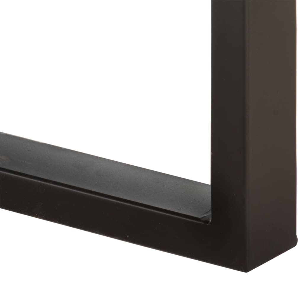 Benk 110 Cm Grov Heltre Mango Og Stål
