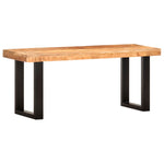 Benk 110 Cm Grov Heltre Mango Og Stål