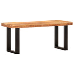 Benk 110 Cm Grov Heltre Mango Og Stål