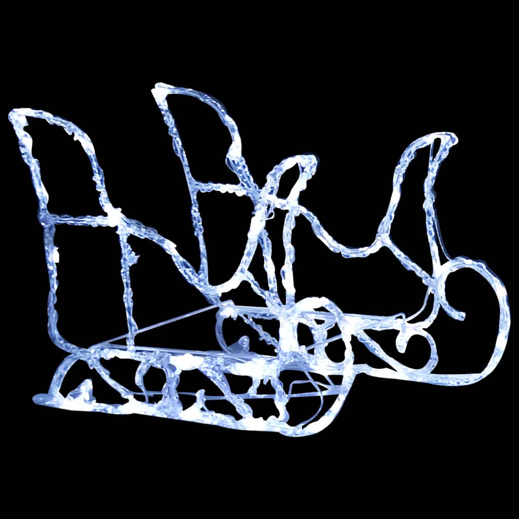 Reinsdyr Og Slede Julepynt 160 Led 130 Cm Akryl