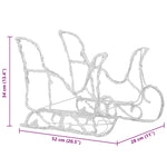 Reinsdyr Og Slede Julepynt 160 Led 130 Cm Akryl