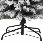 Slankt Kunstig Juletre Med Flokket Snø Grønn 210 Cm Pvc