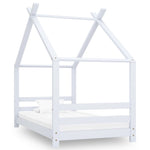 Sengeramme For Barn Heltre Furu Hvit 80X160 Cm