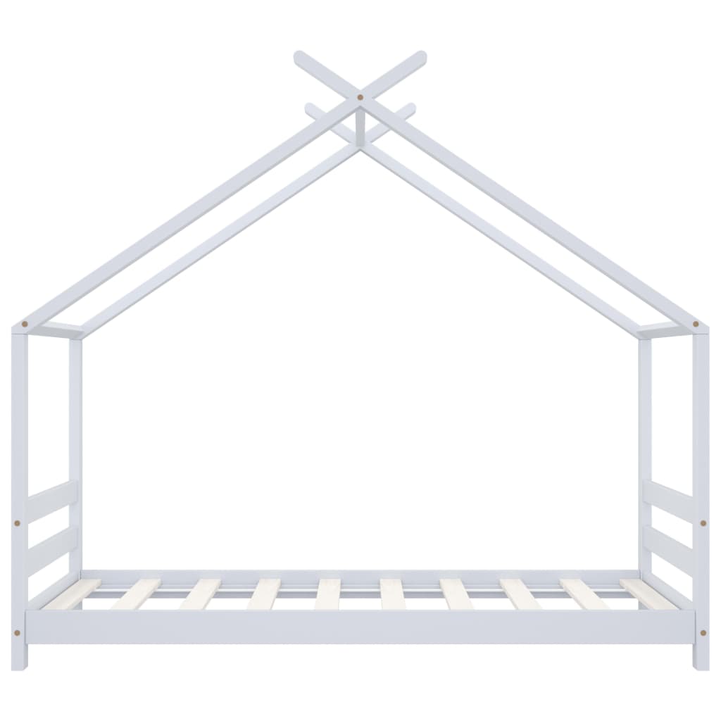 Sengeramme For Barn Heltre Furu Hvit 80X160 Cm