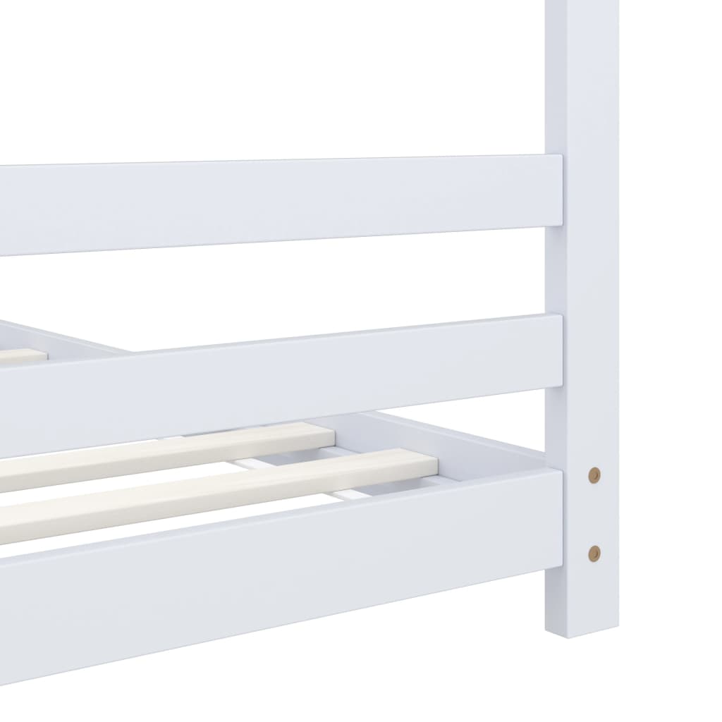 Sengeramme For Barn Heltre Furu Hvit 80X160 Cm