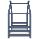 Sengeramme For Barn Heltre Furu Grå 70X140 Cm
