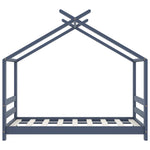 Sengeramme For Barn Heltre Furu Grå 70X140 Cm