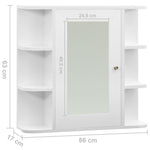 Speilskap Til Baderom Hvit 66X17X63 Cm Mdf