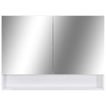 Speilskap Med Led Hvit 80X15X60 Cm Mdf