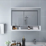 Speilskap Med Led Hvit 80X15X60 Cm Mdf
