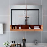 Speilskap Med Led Til Baderom Eik 80X15X60 Cm Mdf