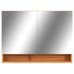 Speilskap Med Led Til Baderom Eik 80X15X60 Cm Mdf