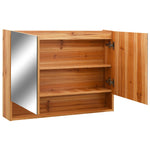 Speilskap Med Led Til Baderom Eik 80X15X60 Cm Mdf