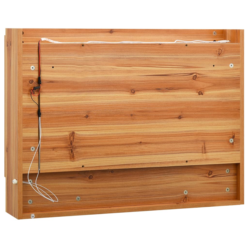 Speilskap Med Led Til Baderom Eik 80X15X60 Cm Mdf