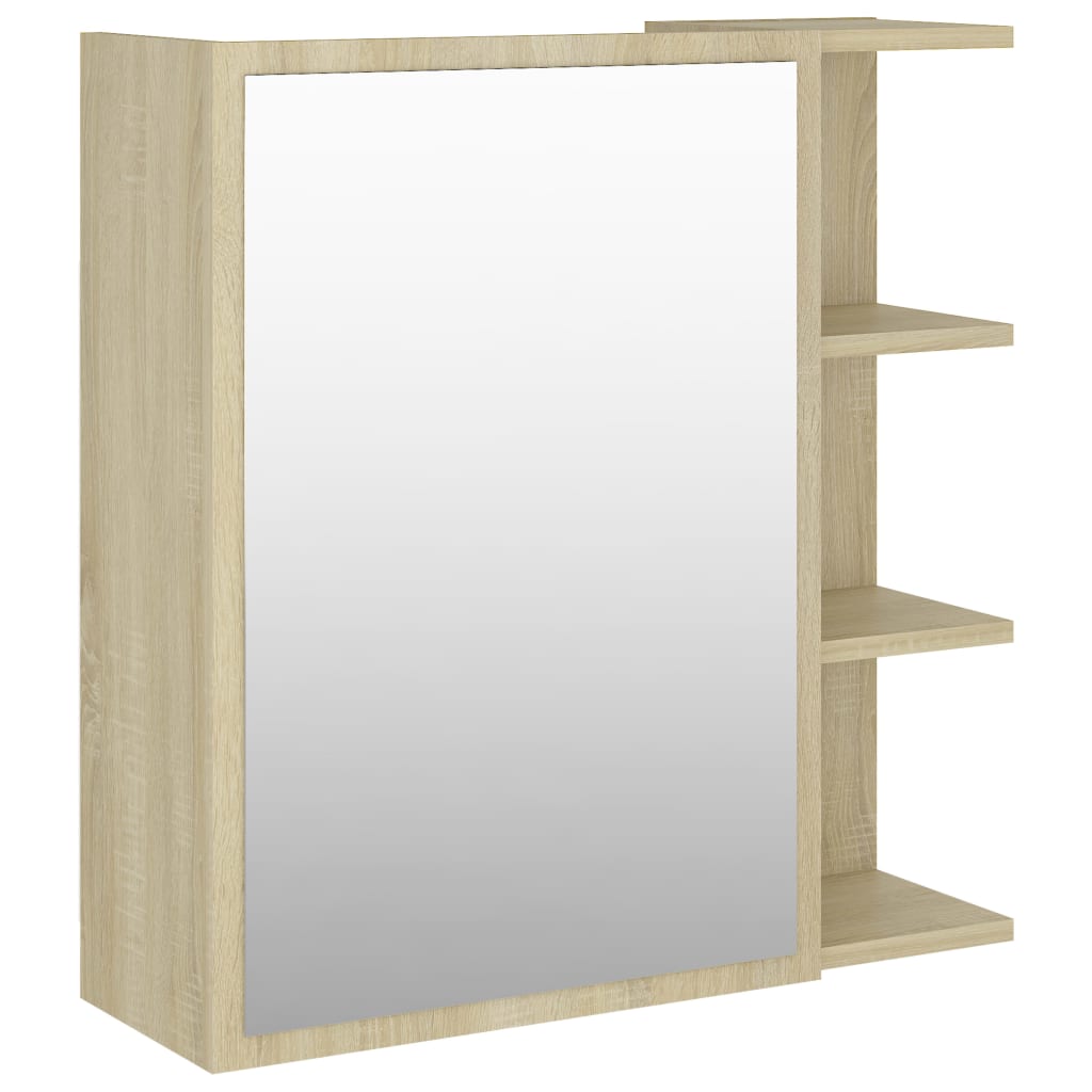 Speilskap Til Baderom Sonoma Eik 62,5X20,5X64 Cm Konstruert Tre