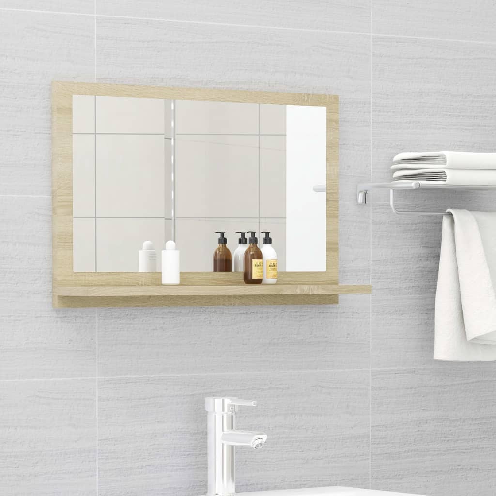 Baderomsspeil Sonoma Eik 60X10,5X37 Cm Konstruert Tre