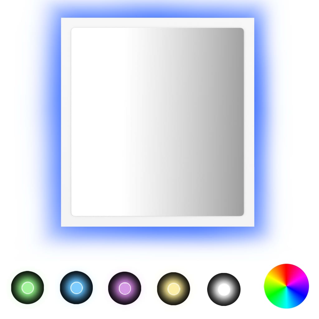 Baderomsspeil Led Hvit 40X8,5X37 Cm Akryl