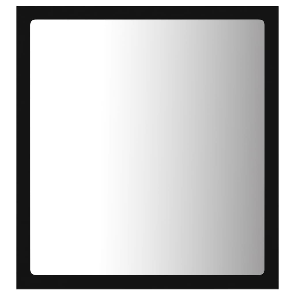 Baderomsspeil Led Svart 40X8,5X37 Cm Akryl