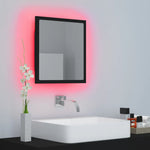 Baderomsspeil Led Svart 40X8,5X37 Cm Akryl