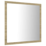 Led-Badespeil Sonoma Eik 40X8,5X37 Cm Akryl