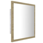 Led-Badespeil Sonoma Eik 40X8,5X37 Cm Akryl