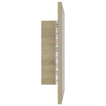 Led-Badespeil Sonoma Eik 40X8,5X37 Cm Akryl