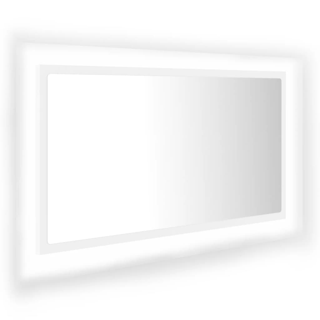 Baderomsspeil Led Hvit 80X8,5X37 Cm Akryl