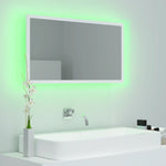 Baderomsspeil Led Hvit 80X8,5X37 Cm Akryl