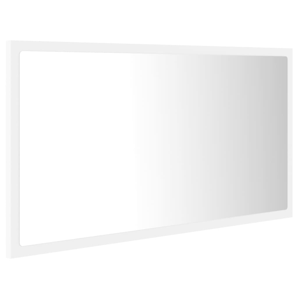 Baderomsspeil Led Hvit 80X8,5X37 Cm Akryl