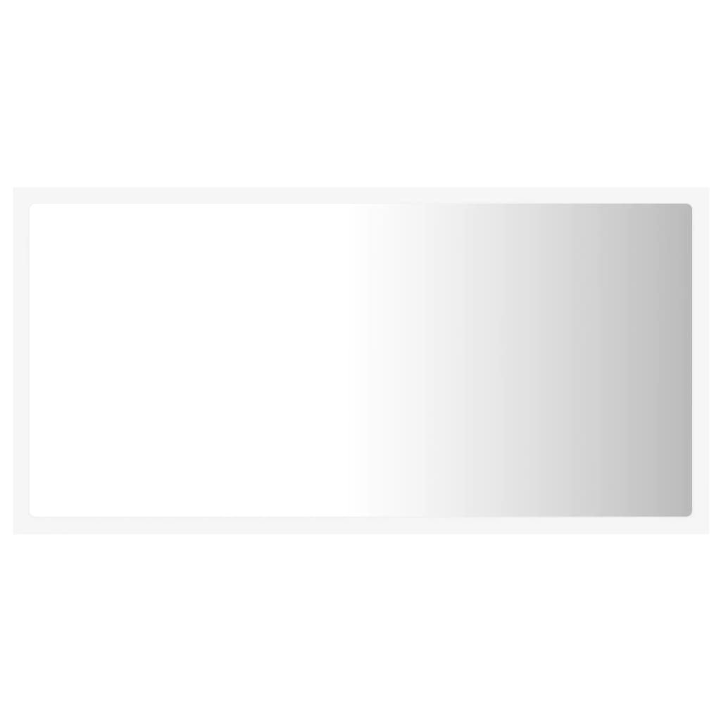 Baderomsspeil Led Hvit 80X8,5X37 Cm Akryl