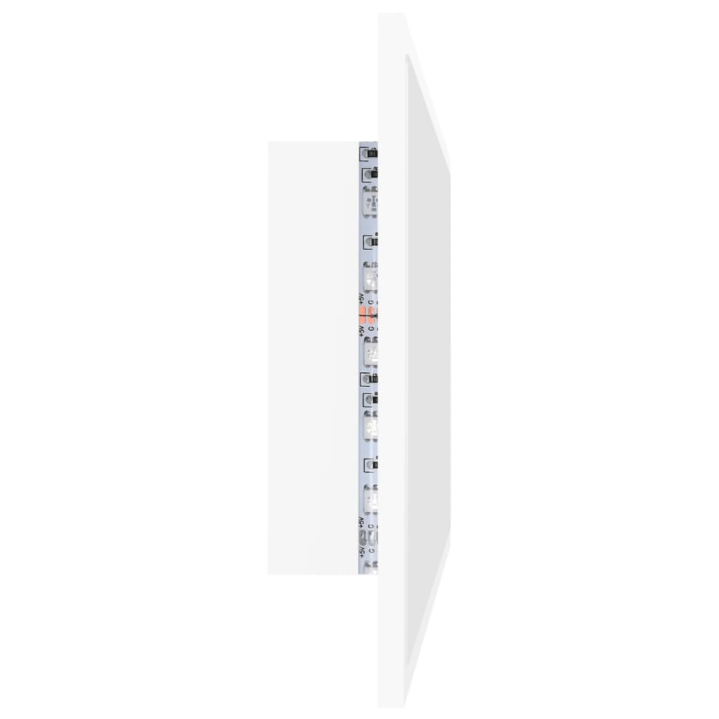 Baderomsspeil Led Hvit 80X8,5X37 Cm Akryl
