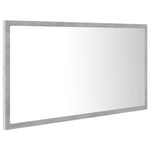 Led-Badespeil Betonggrå 80X8,5X37 Cm Akryl