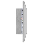 Led-Badespeil Betonggrå 80X8,5X37 Cm Akryl