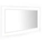 Baderomsspeil Led Hvit 90X8,5X37 Cm Akryl