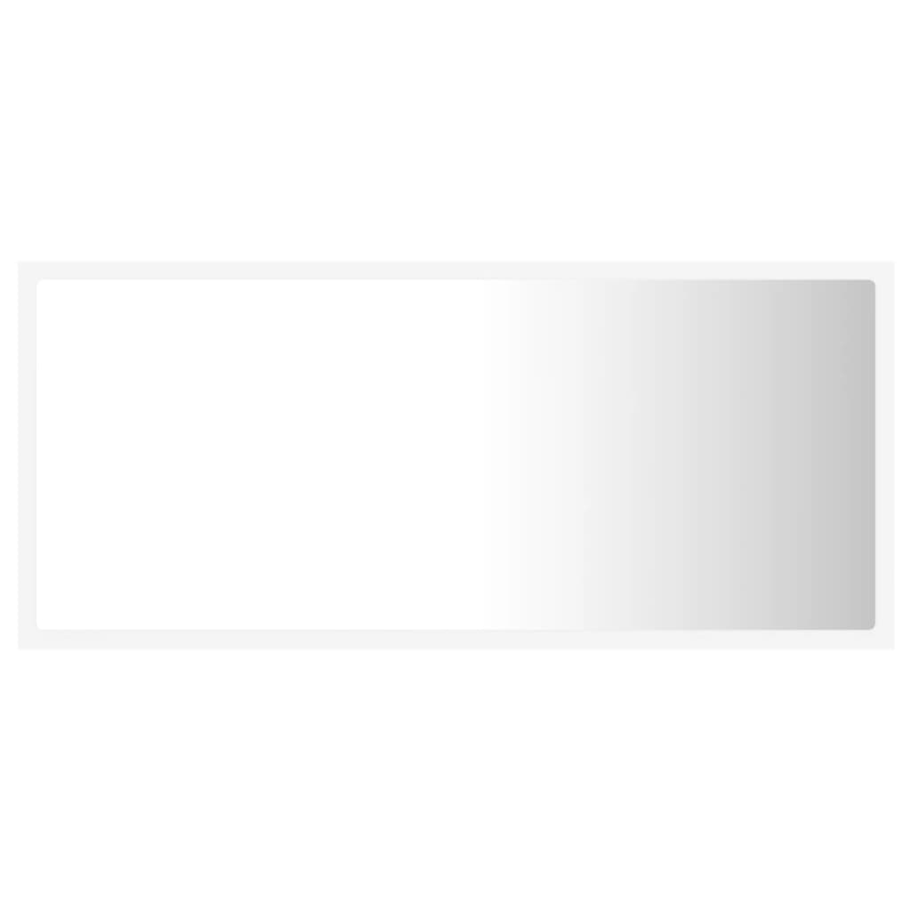 Baderomsspeil Led Hvit 90X8,5X37 Cm Akryl