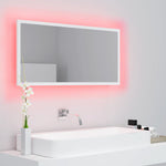 Baderomsspeil Led Hvit 90X8,5X37 Cm Akryl