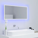 Baderomsspeil Led Hvit 90X8,5X37 Cm Akryl
