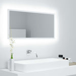 Baderomsspeil Led Hvit 90X8,5X37 Cm Akryl