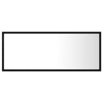 Led-Badespeil Svart 100X8,5X37 Cm Akryl