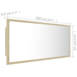Led-Badespeil Sonoma Eik 100X8,5X37 Cm Akryl