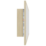 Led-Badespeil Sonoma Eik 100X8,5X37 Cm Akryl