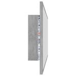 Led-Badespeil Betonggrå 100X8,5X37 Cm Akryl